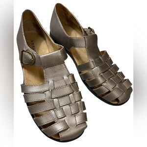 ARRAY Aruba Fisherman Sandals Metallic Bronze Woven Leather Size 8W